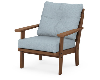POLYWOOD® Lakeside Deep Seating Chair in Teak / Exhale Sky