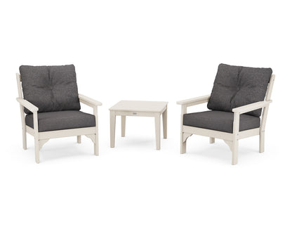 POLYWOOD® Vineyard 3-Piece Deep Seating Set in Sand / Ash Charcoal