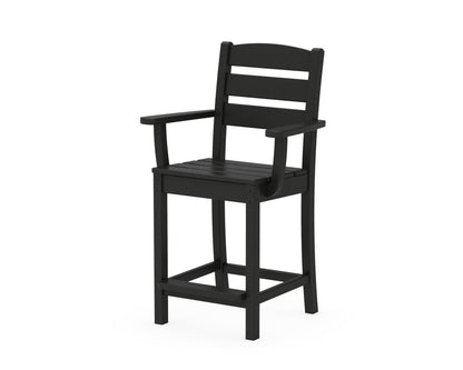 POLYWOOD® Lakeside Counter Arm Chair in Black