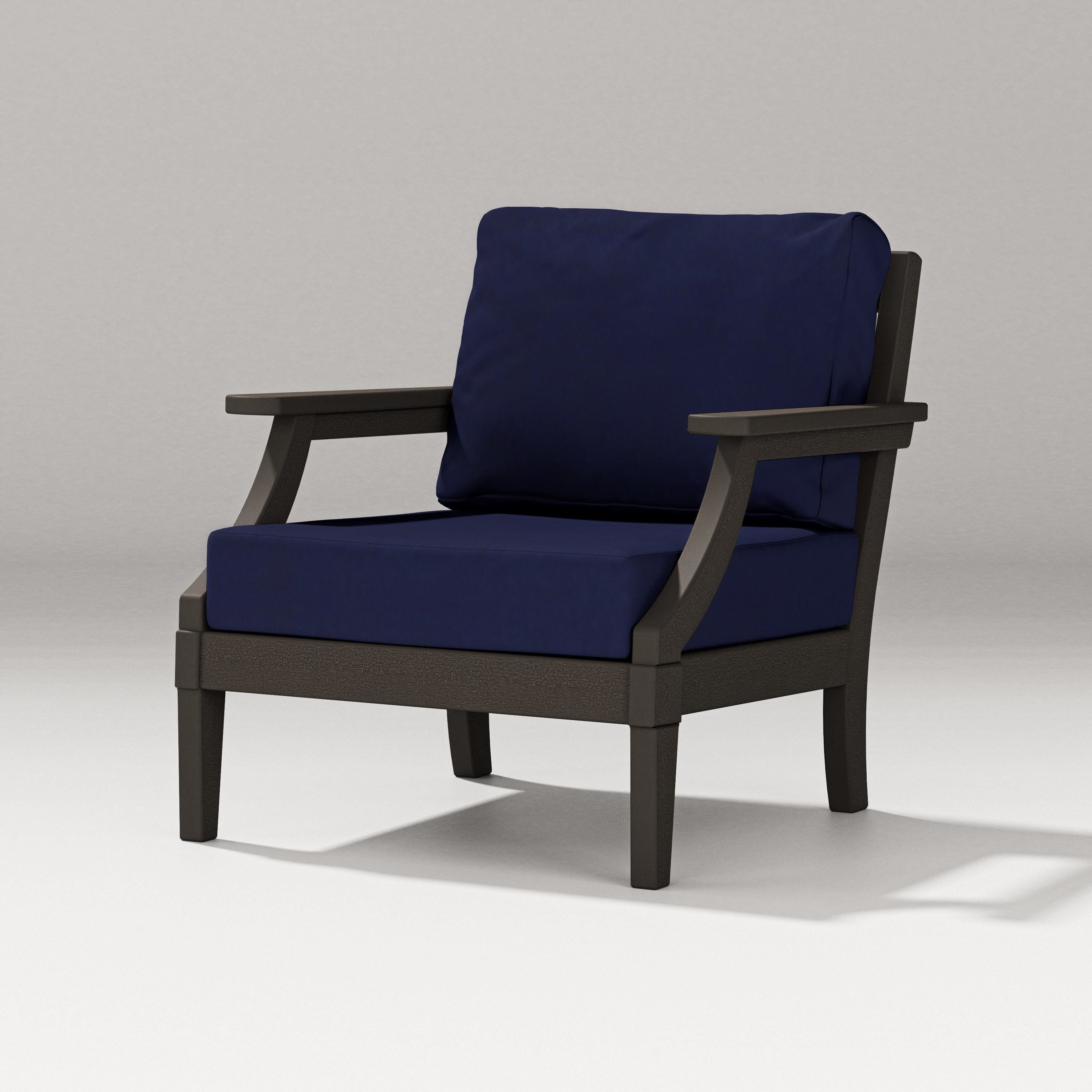 PW Designer Series Estate Lounge Chair in Vintage Coffee / Navy
