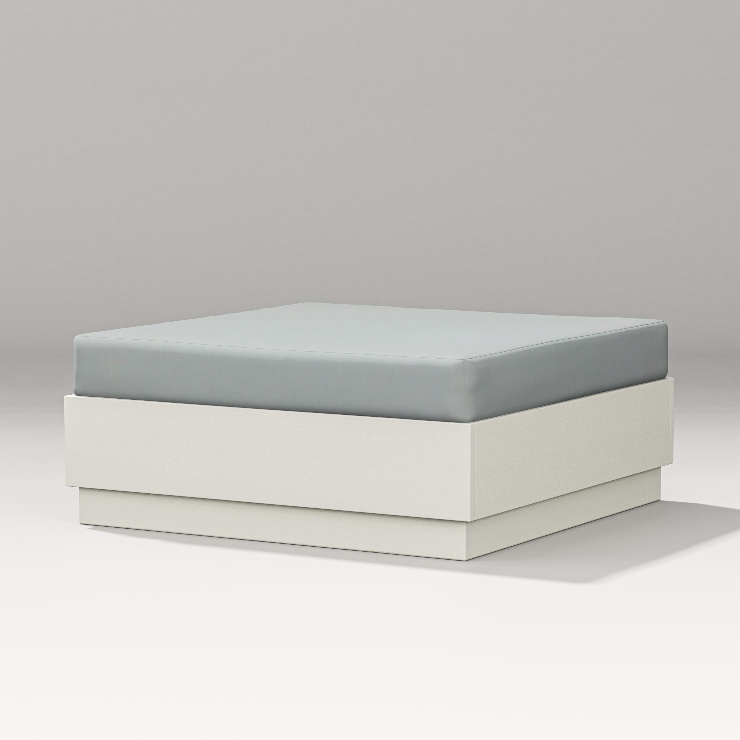 PW Designer Series Elevate Lounge Ottoman in Vintage White / Spa