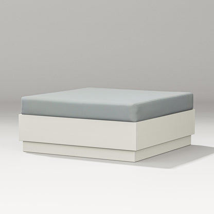 PW Designer Series Elevate Lounge Ottoman in Vintage White / Spa