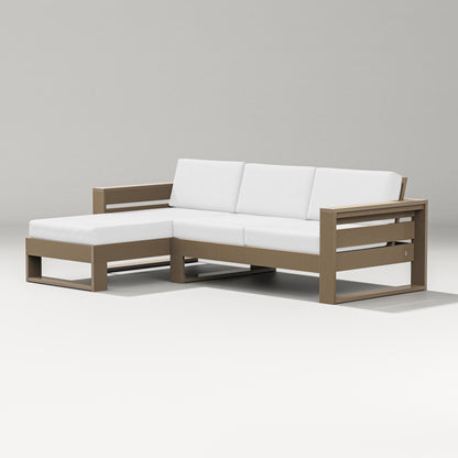 PW Designer Series Latitude Left Chaise Sectional in Vintage Sahara / Natural