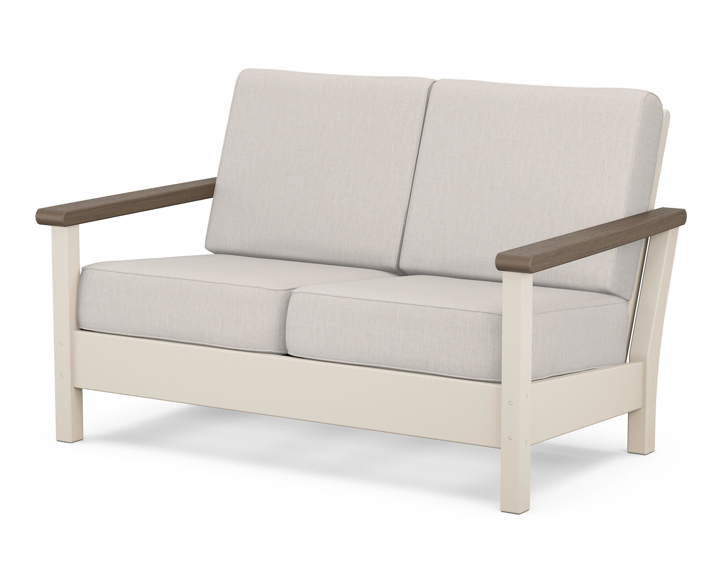 POLYWOOD® Harbour Deep Seating Loveseat in Sand / Kona / Cast Ash