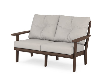 POLYWOOD® Prairie Deep Seating Loveseat in Mahogany / Cast Ash