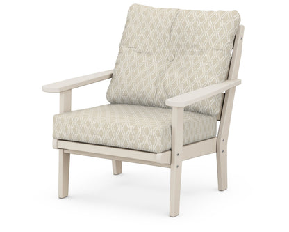 POLYWOOD® Lakeside Deep Seating Chair in Sand / Solve Linen