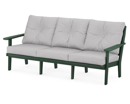 POLYWOOD® Lakeside Deep Seating Sofa in Green / Granite