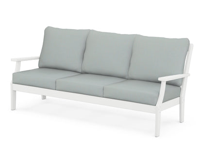 POLYWOOD® Braxton Deep Seating Sofa in White / Spa