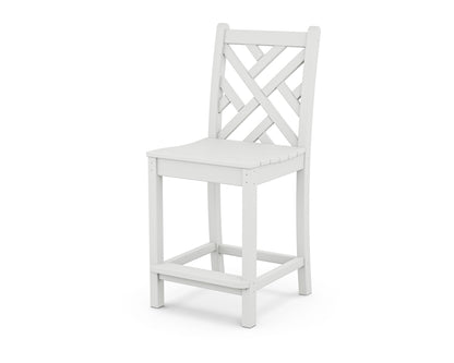 POLYWOOD® Chippendale Counter Side Chair in White
