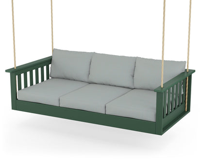 POLYWOOD® Vineyard Daybed Swing in Green / Spa