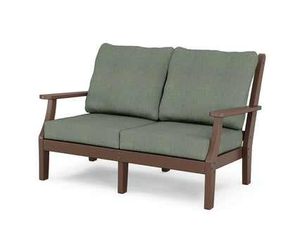 Country Living Wovendale Deep Seating Loveseat in Mahogany / Cast Sage