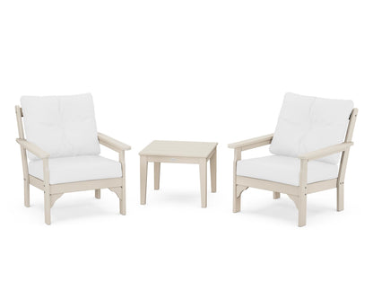 POLYWOOD® Vineyard 3-Piece Deep Seating Set in Sand / Natural