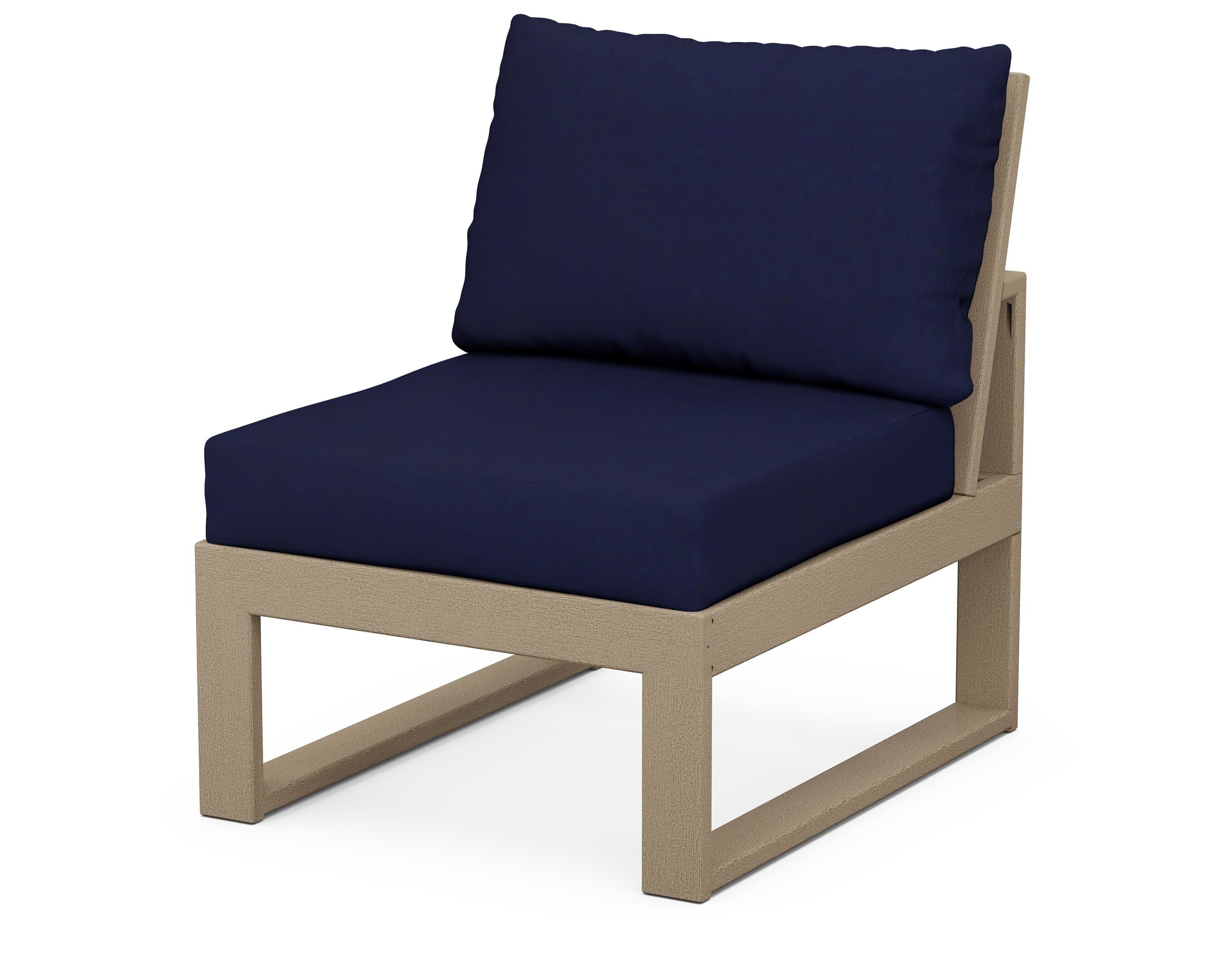 Unbranded Modular Armless Chair in Vintage Sahara / Navy