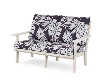 POLYWOOD® Mission Deep Seating Loveseat in Sand / Leaf Navy