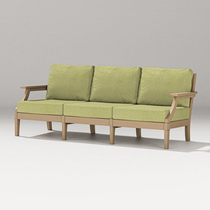 PW Designer Series Estate Sofa in Vintage Sahara / Chartreuse Boucle
