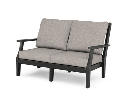 Country Living Wovendale Deep Seating Loveseat in Black / Weathered Tweed