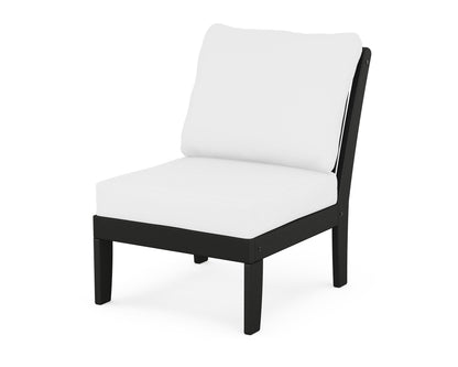POLYWOOD® Braxton Modular Armless Chair in Black / Natural