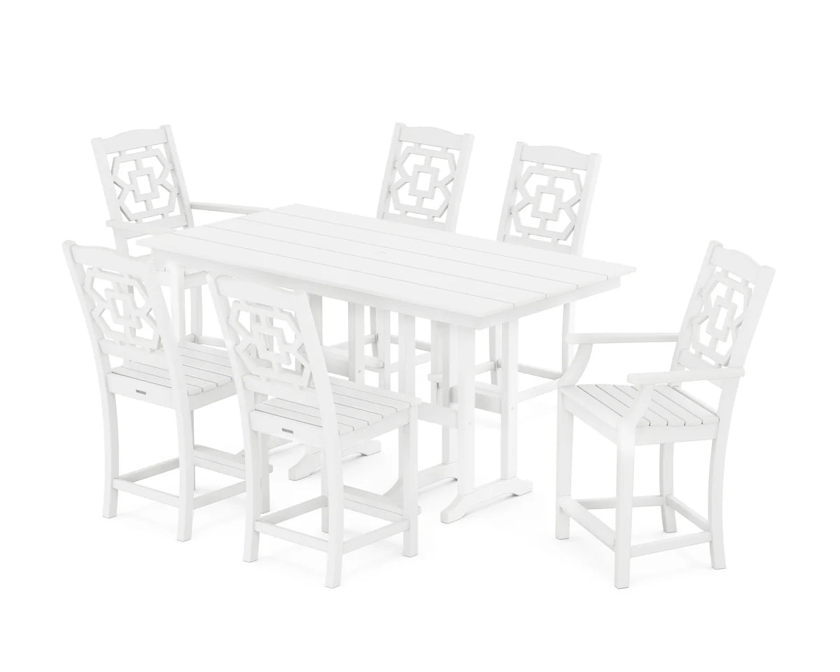 Chinoiserie 7-Piece Farmhouse Counter Set