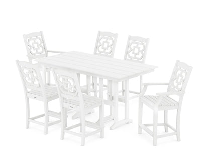 Chinoiserie 7-Piece Farmhouse Counter Set