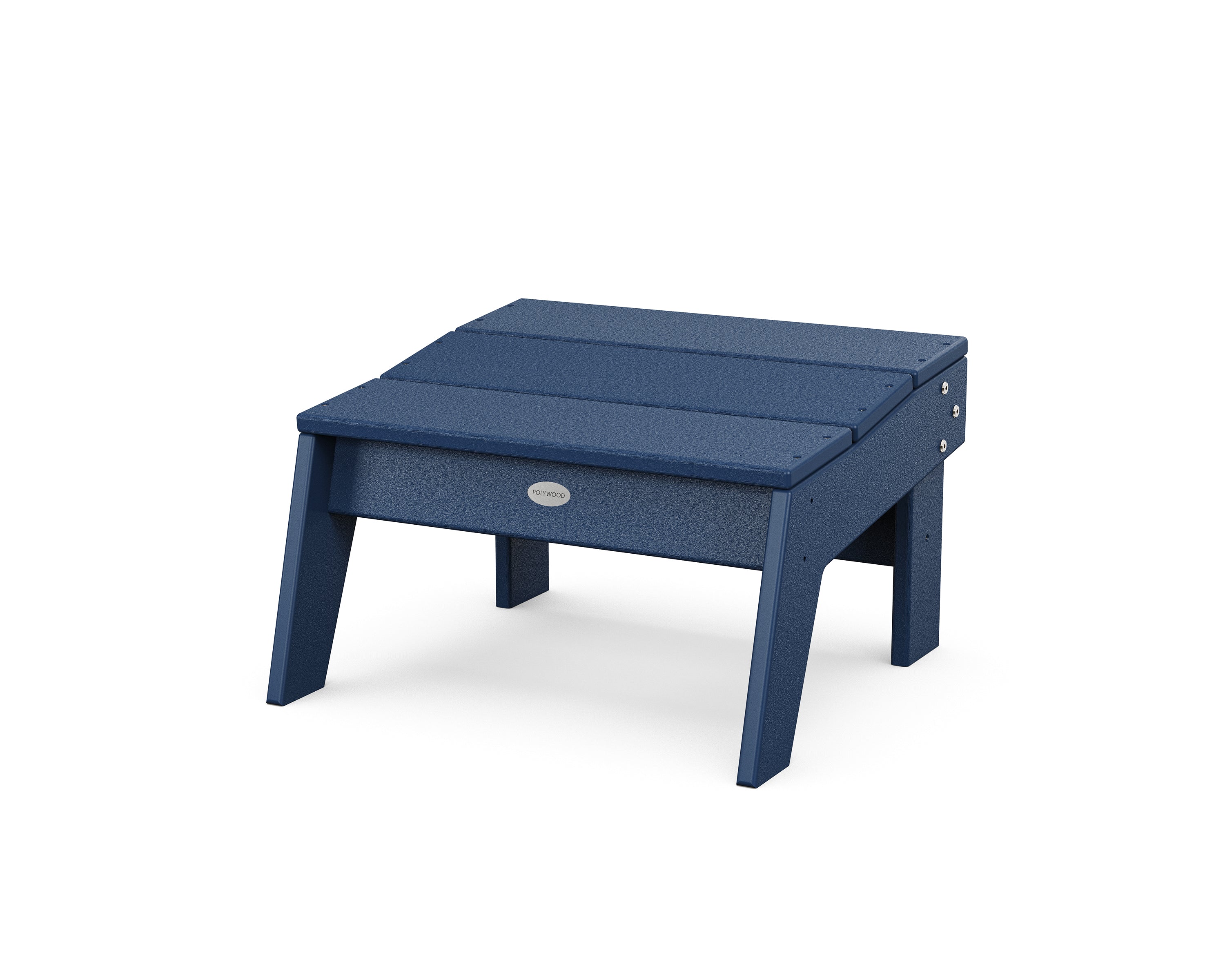POLYWOOD® Modern Studio Ottoman in Navy