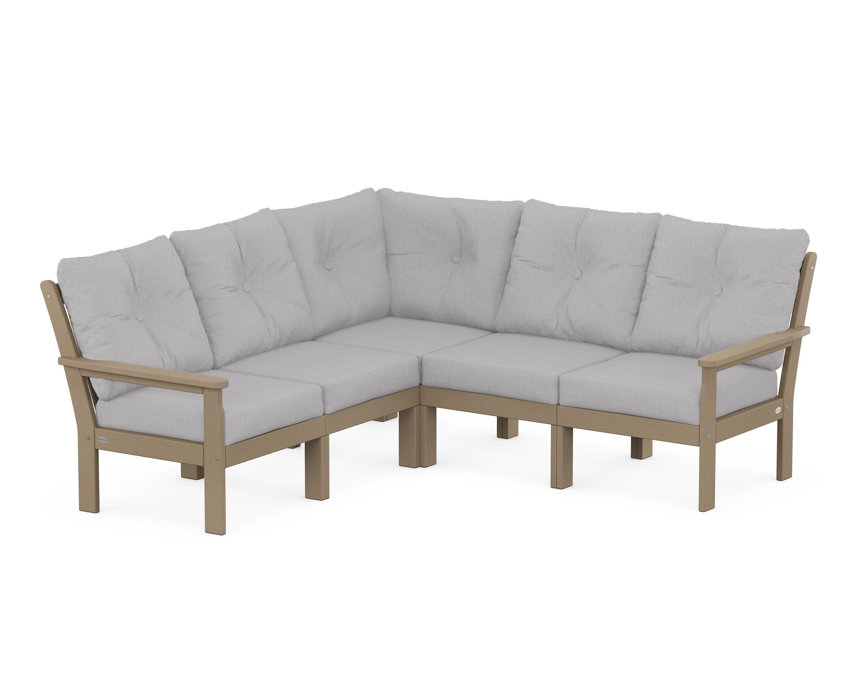 POLYWOOD® Vineyard 5-Piece Sectional in Vintage Sahara / Granite