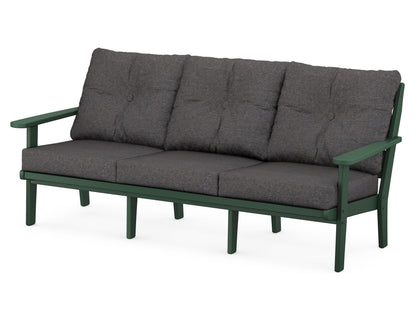 POLYWOOD® Lakeside Deep Seating Sofa in Green / Ash Charcoal