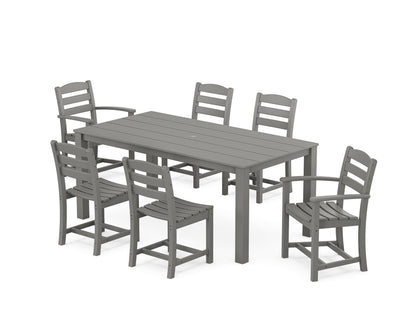 POLYWOOD® La Casa Cafe' 7-Piece Parsons Dining Set in Slate Grey
