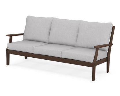POLYWOOD® Braxton Deep Seating Sofa in Mahogany / Granite