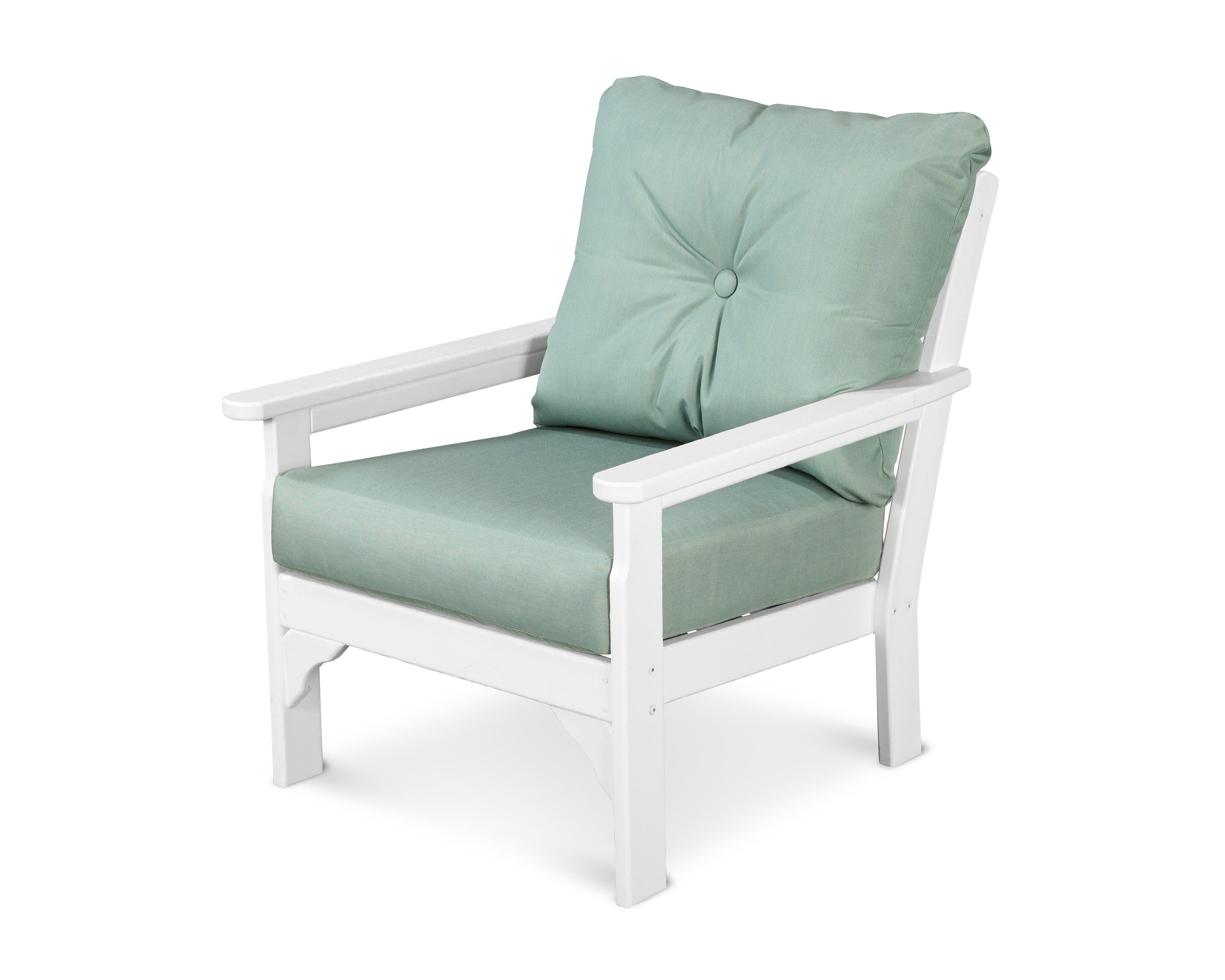 POLYWOOD® Vineyard Deep Seating Chair in White / Spa