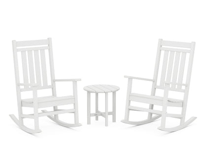 POLYWOOD® Estate 3-Piece Rocking Chair Set in White