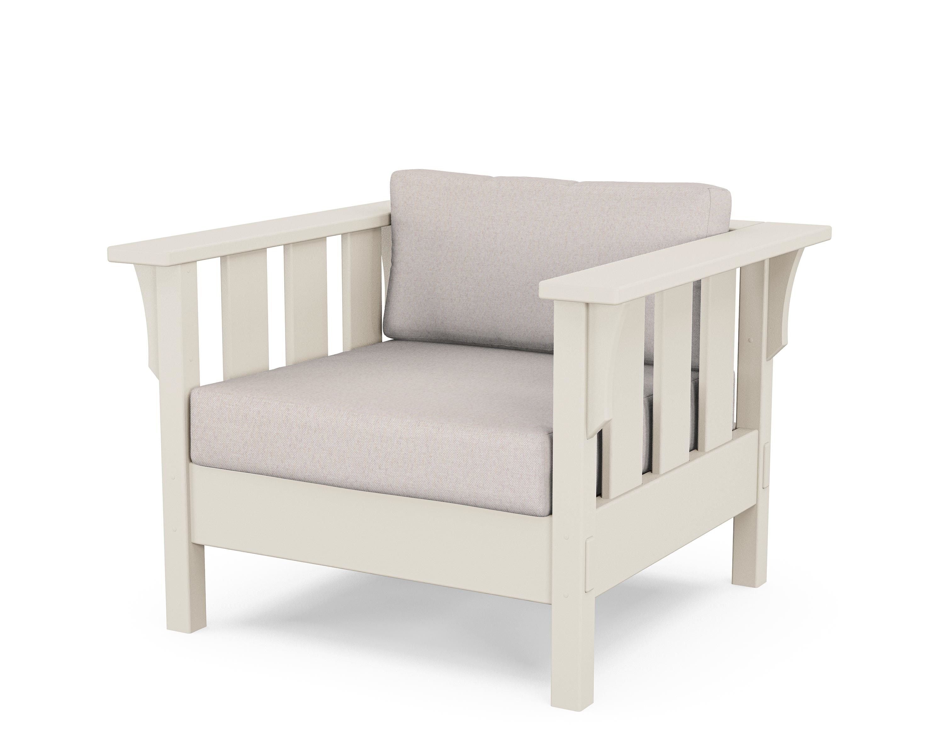 Martha Stewart by POLYWOOD® Acadia Deep Seating Chair in Sand / Dune Burlap