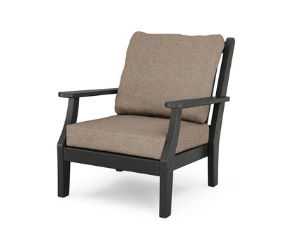 Country Living Wovendale Deep Seating Chair in Black / Spiced Burlap