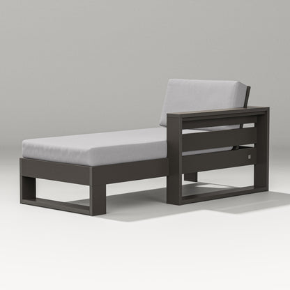 PW Designer Series Latitude Modular Right Arm Chaise in Vintage Coffee / Granite