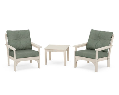 POLYWOOD® Vineyard 3-Piece Deep Seating Set in Sand / Cast Sage