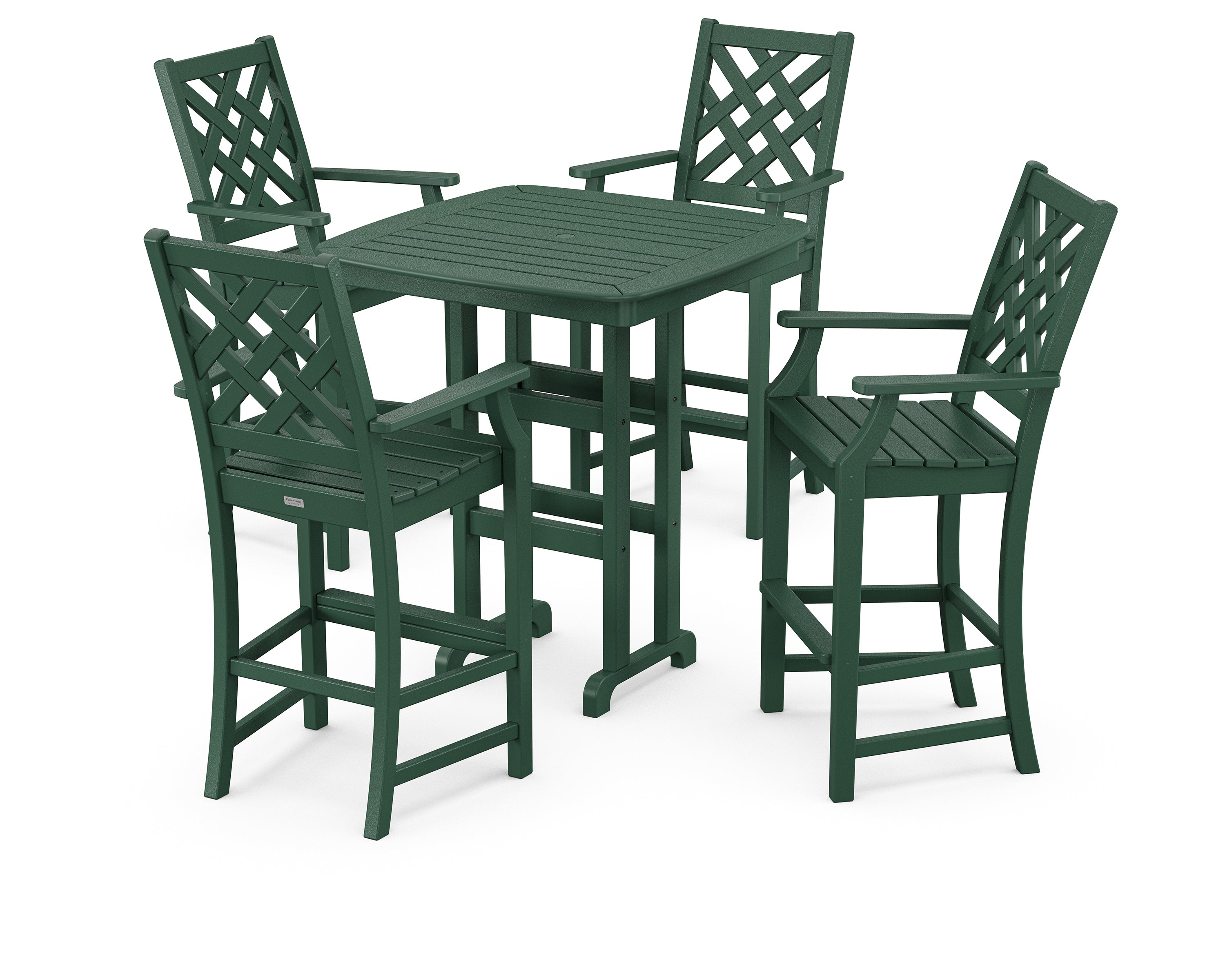 Country Living Wovendale 5-Piece Bar Set in Green