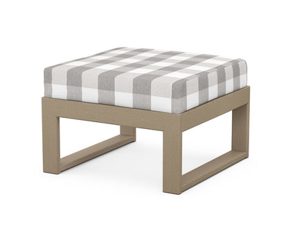 Unbranded Modular Ottoman - Modern in Vintage Sahara / Buffalo Plaid Grey Mist