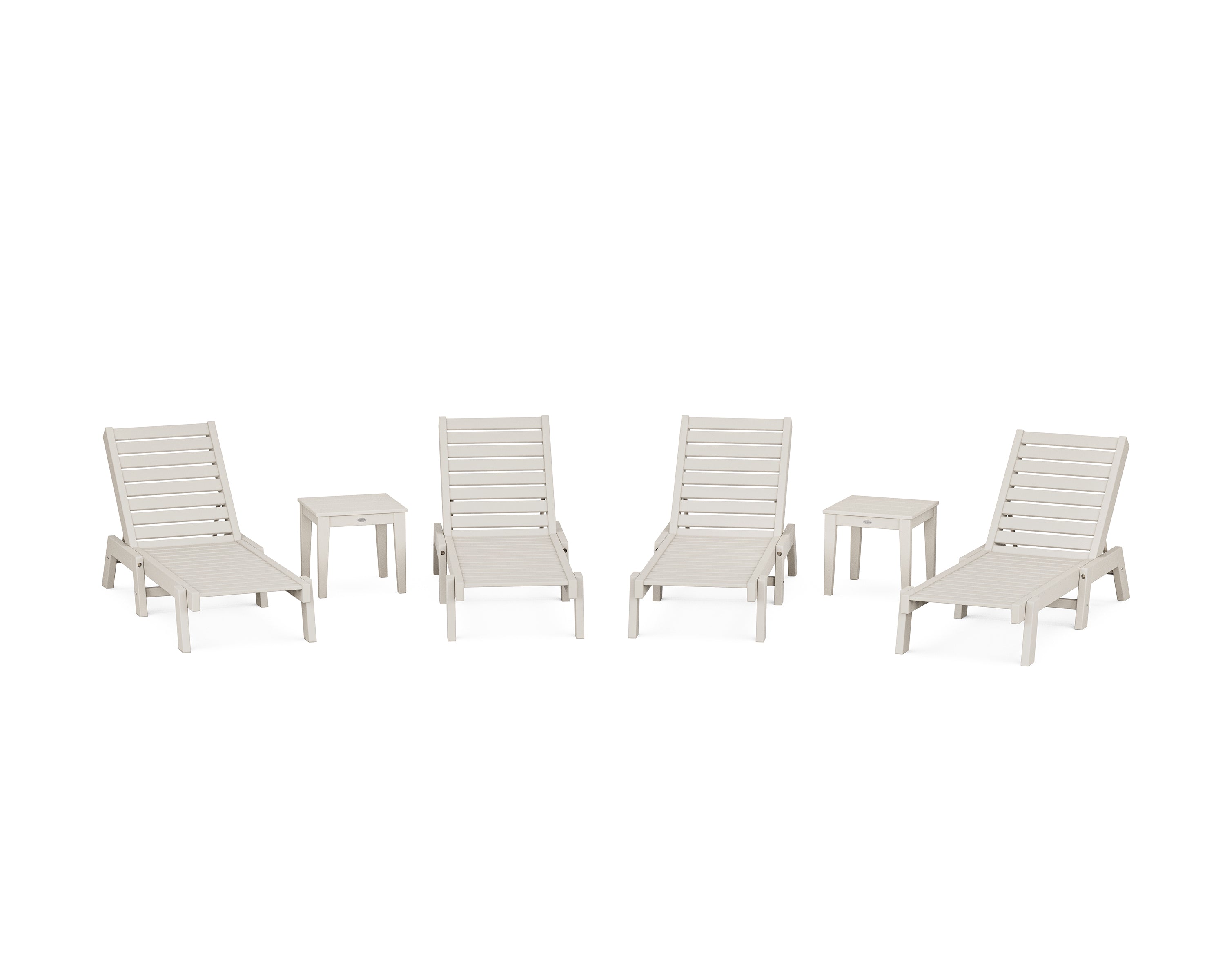 POLYWOOD® Captain Chaise 6-Piece Set in Sand
