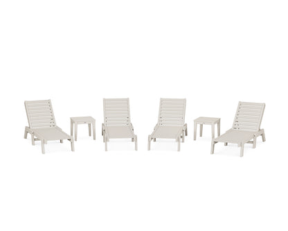 POLYWOOD® Captain Chaise 6-Piece Set in Sand