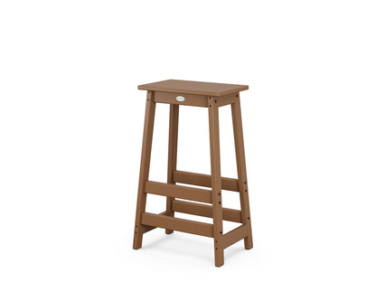 POLYWOOD® Modern Studio Bar Stool in Teak