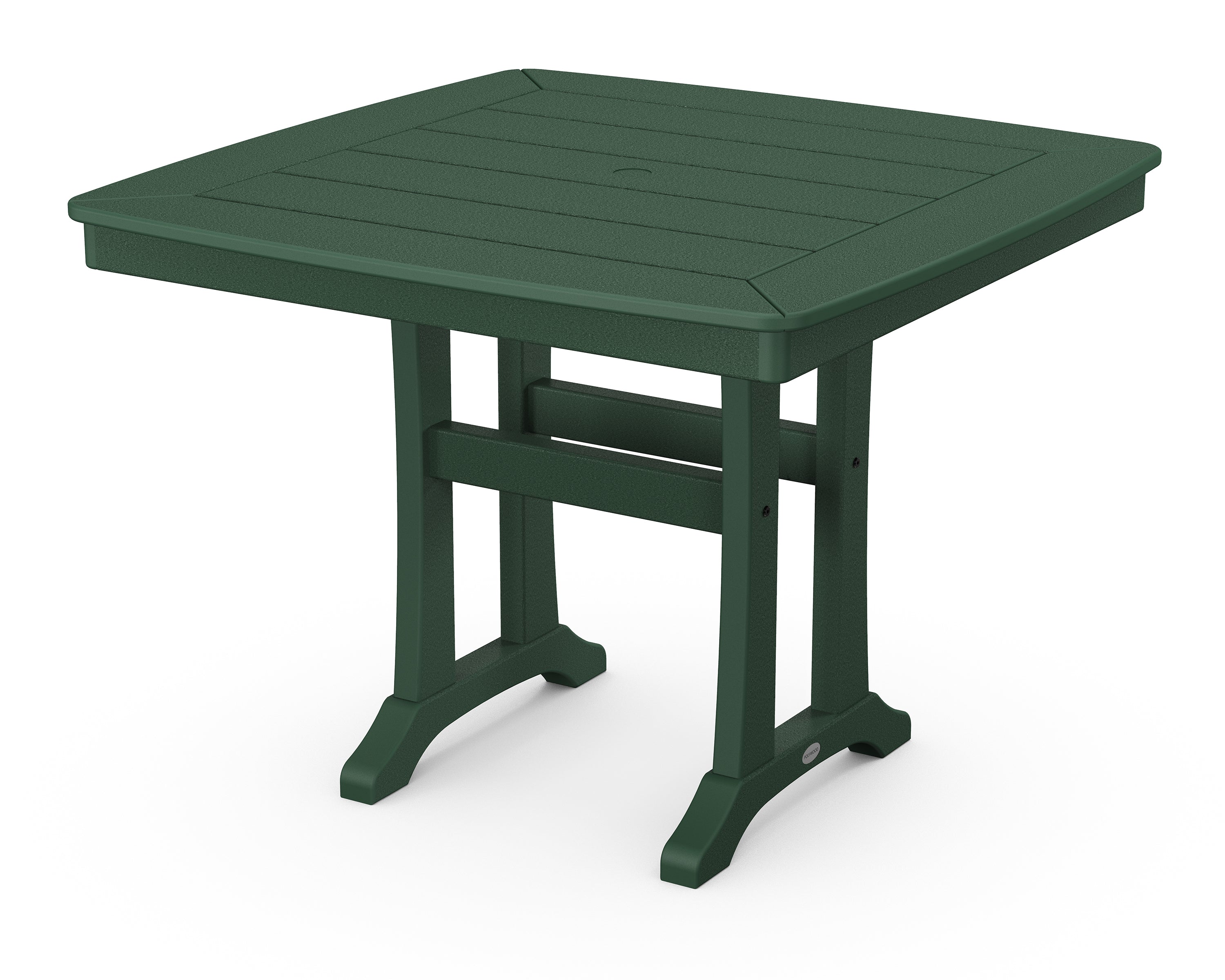 POLYWOOD® Nautical Trestle 37" Dining Table in Green