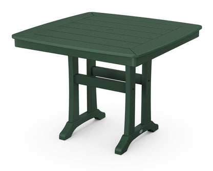 POLYWOOD® Nautical Trestle 37" Dining Table in Green