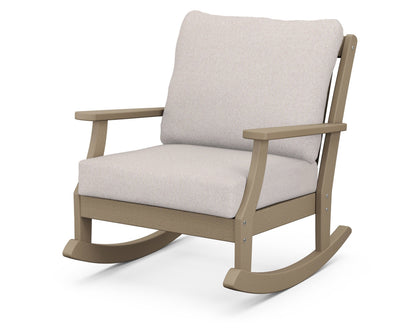 POLYWOOD® Braxton Deep Seating Rocking Chair in Vintage Sahara / Dune Burlap