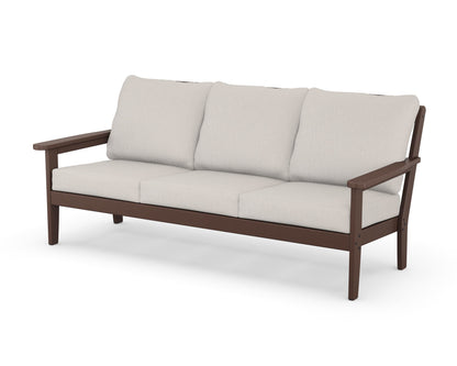 Country Living Cottage Deep Seating Sofa in Mahogany / Cast Ash