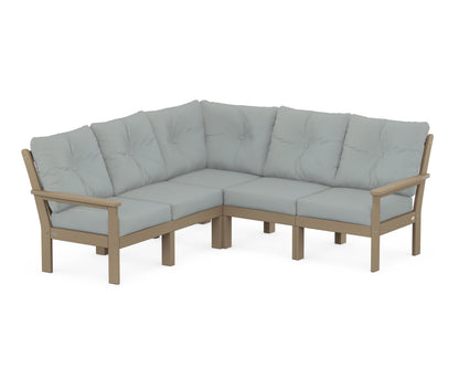POLYWOOD® Vineyard 5-Piece Sectional in Vintage Sahara / Spa