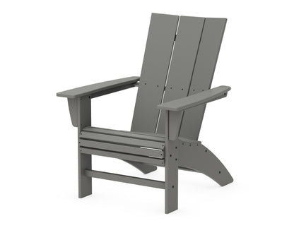 POLYWOOD® Modern Curveback Adirondack Chair in Slate Grey