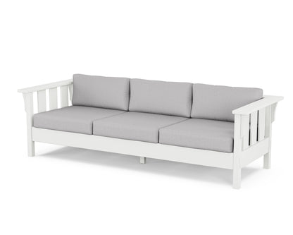 Martha Stewart by POLYWOOD® Acadia Deep Seating Sofa in White / Granite