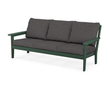 Country Living Cottage Deep Seating Sofa in Green / Ash Charcoal