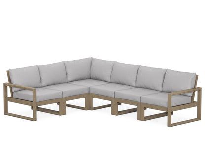 POLYWOOD® EDGE 6-Piece Modular Deep Seating Set in Vintage Sahara / Granite