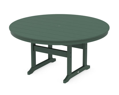 POLYWOOD® 60" Round Farmhouse Dining Table in Green