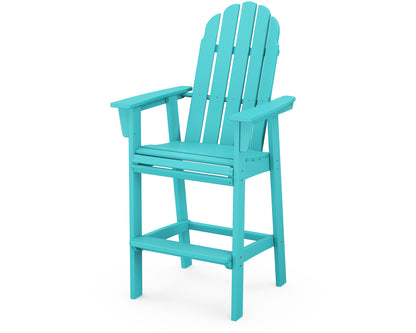 POLYWOOD® Vineyard Curveback Adirondack Bar Chair in Aruba